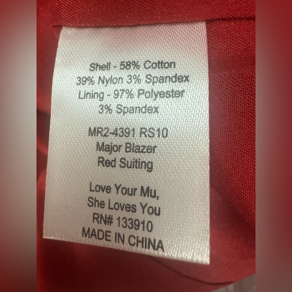 NWT Show Me Your Mumu Red Major Blazer SIze XS - Picture 8 of 10